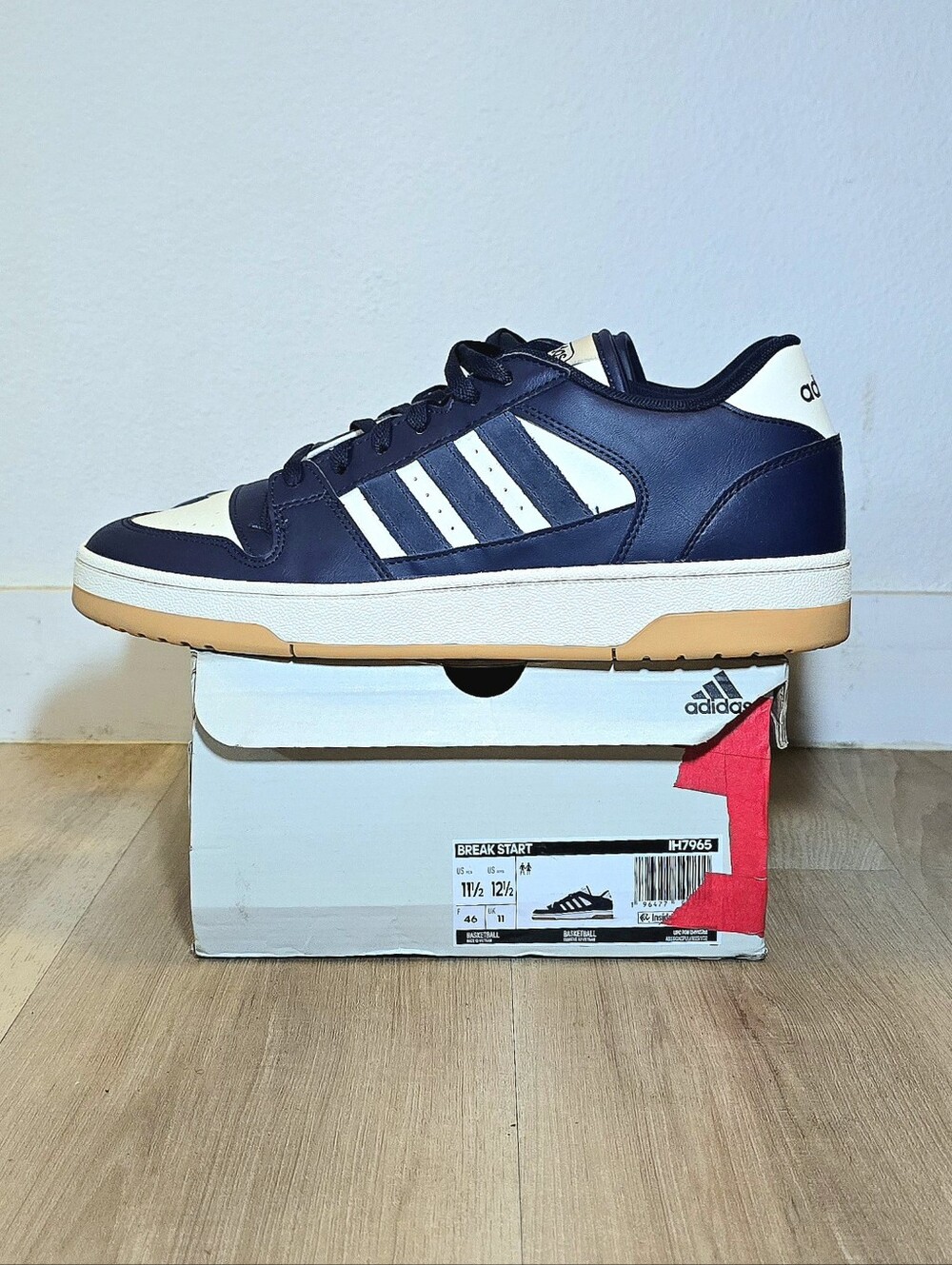 Adidas Break Start Low (Navy/White/Gum Sole) - Men's Sz 11.5 [MINT]